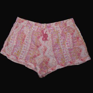 Pink/Coral Tribal Paisley Sleep-shorts - Victoria's Secret (XL) ❧